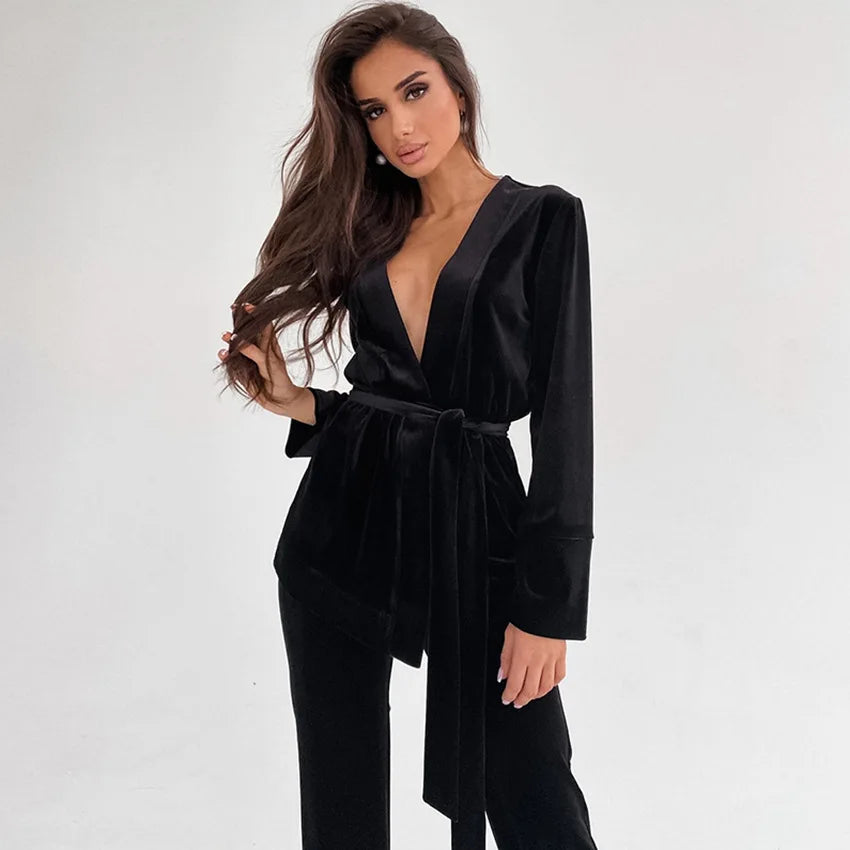 Luxurious Velvet Flannel Pajama Set
