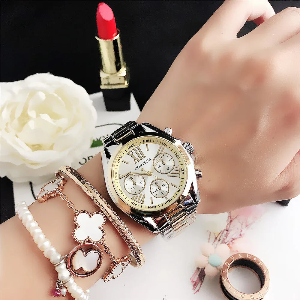 Stainless Steel Roman Numeral Watch