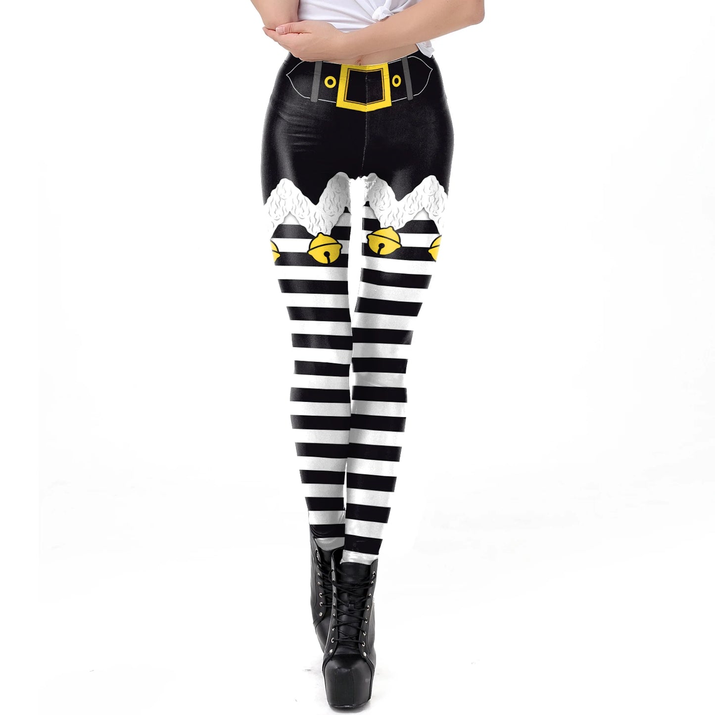 Warm Cozy Festive Christmas Knit Leggings for Women