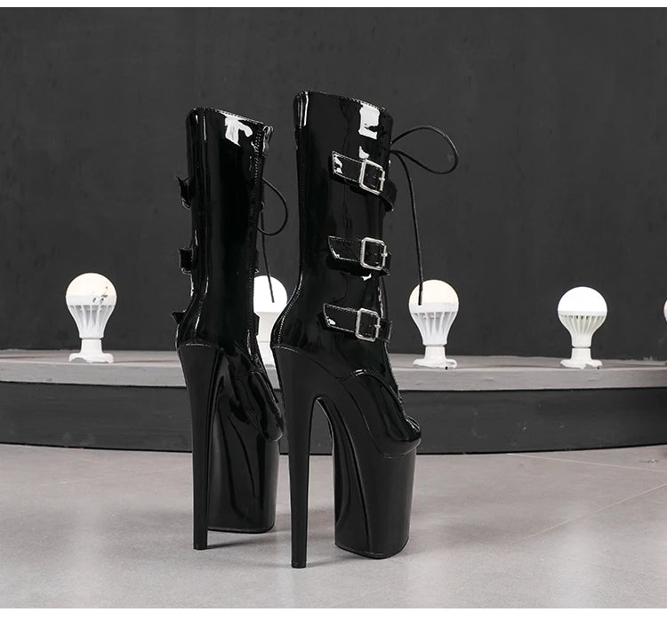 Runway Ready Platform Zip Stiletto Boots for Women