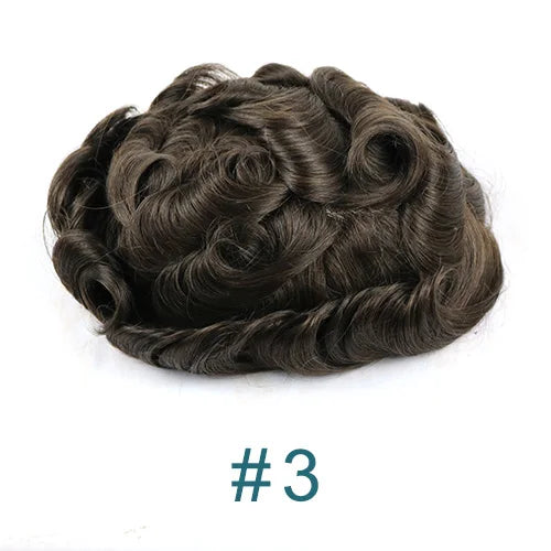 Natural Thin Skin Base Human Hair Toupee for Women