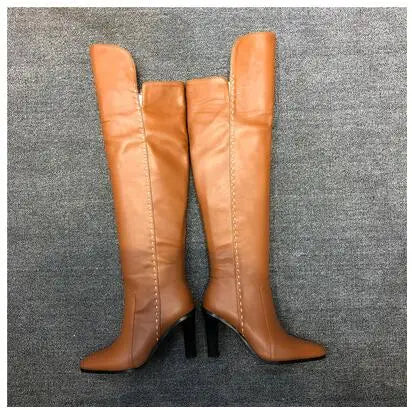 Fashion Winter Chunky Heel Over The Knee Boots For Women