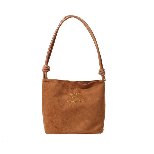 Vintage Bucket Bag for Women Suede Shoulder Handbag Versatile Shoulder Purse Underarm Bags  Lightweight Shoulder Crossbody Bag