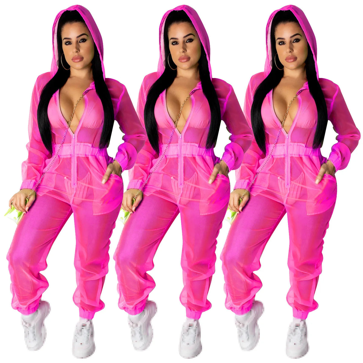 Full Length Pocketed One Piece Jumpsuit Outfit for Women