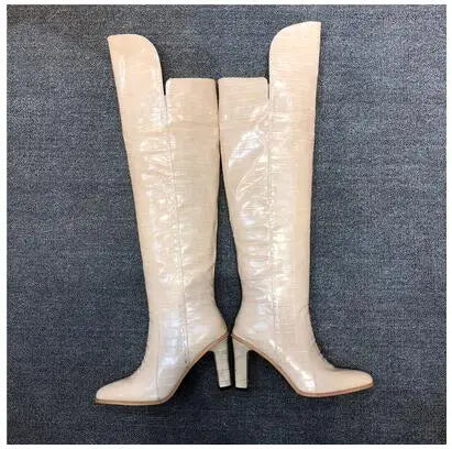 Fashion Winter Chunky Heel Over The Knee Boots For Women
