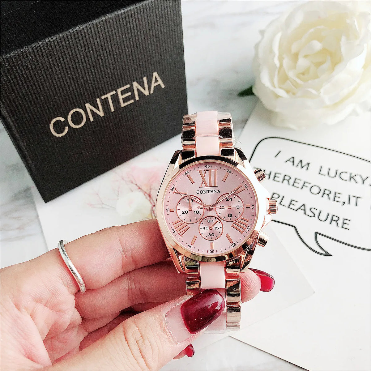 Rose Gold Stainless Steel Women's Watch