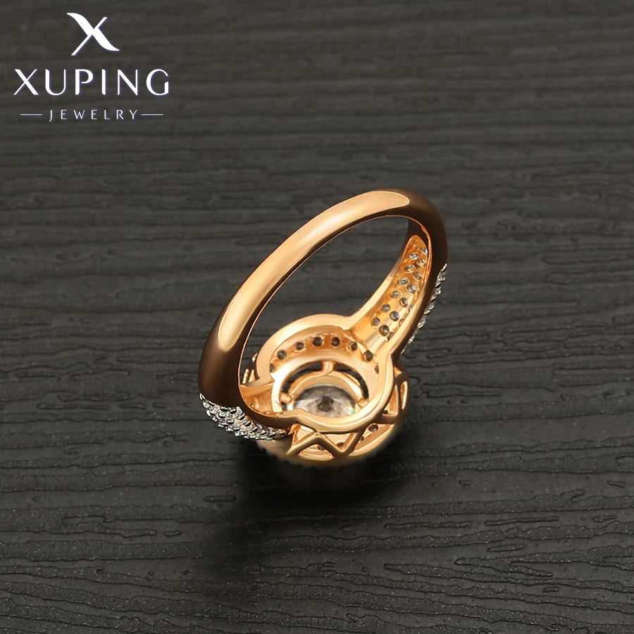 Gold Plated Bowknot Cubic Zirconia Ring