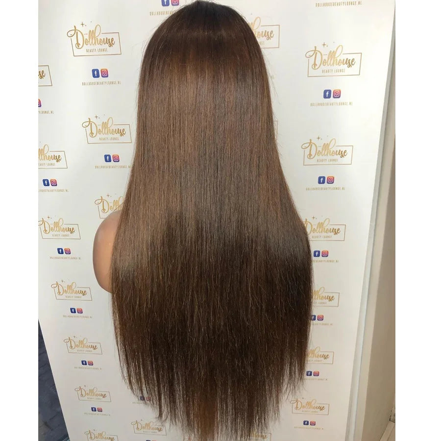 Glueless Honey Blonde V Part Human Hair Wig for Women