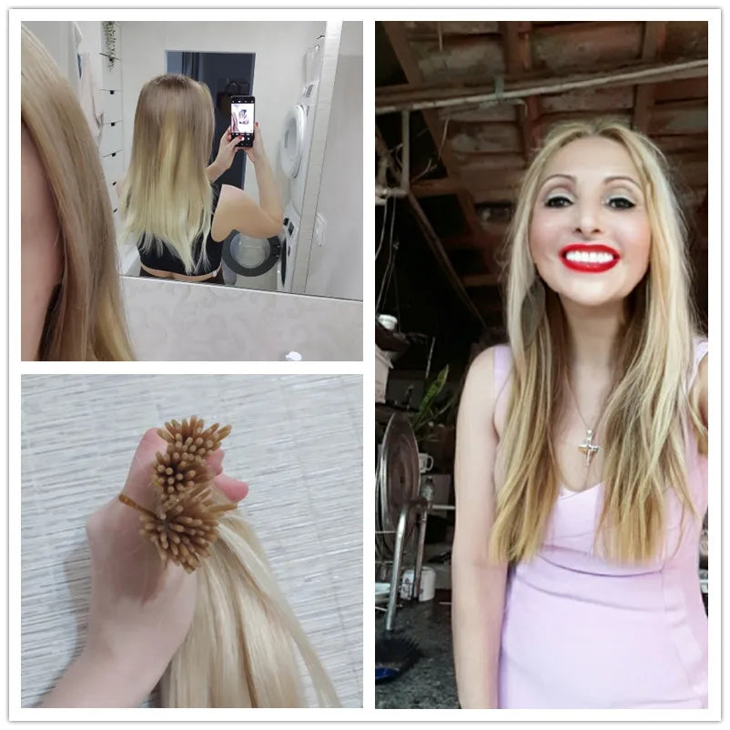 Invisible Straight Human Hair Extensions for Women
