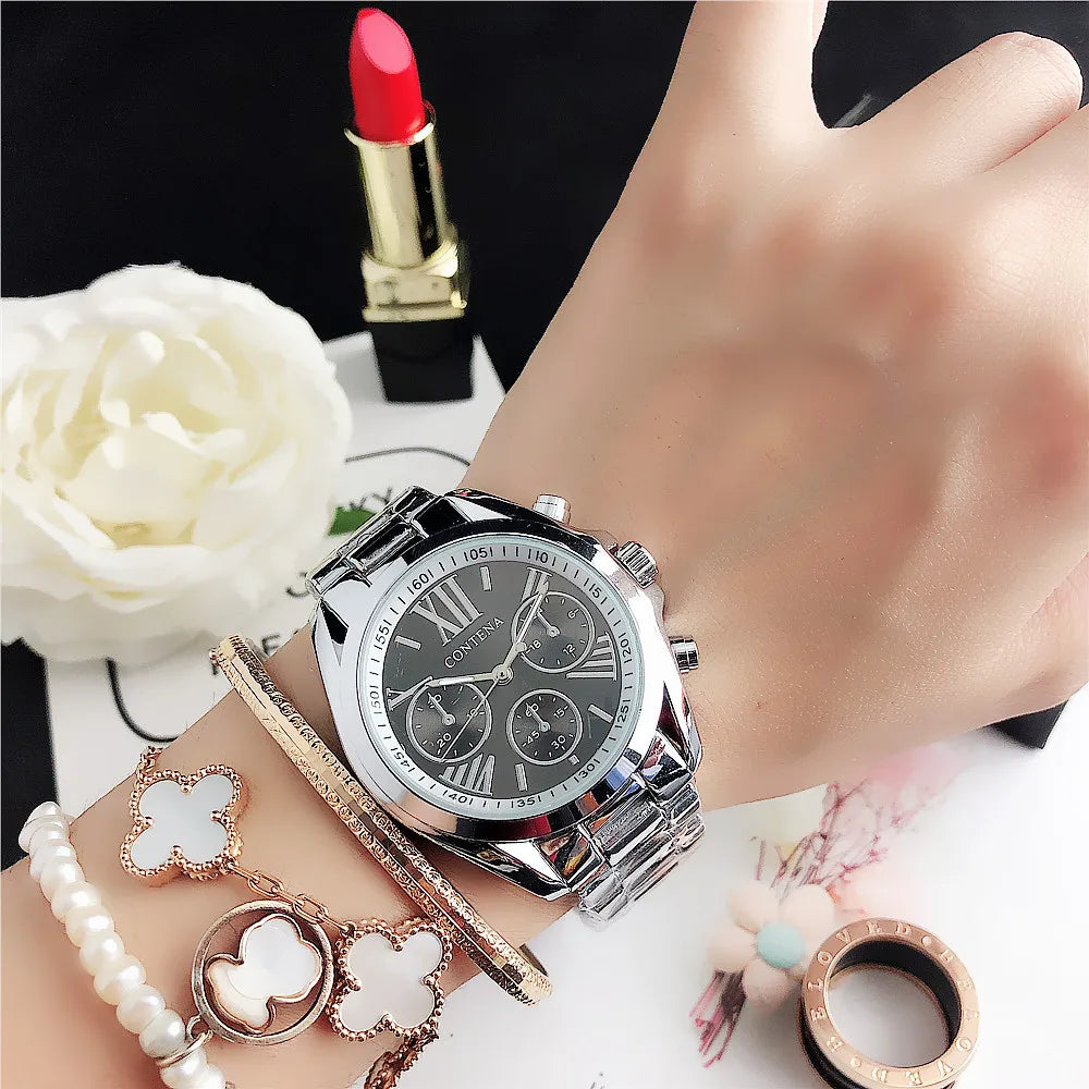 Stainless Steel Roman Numeral Watch