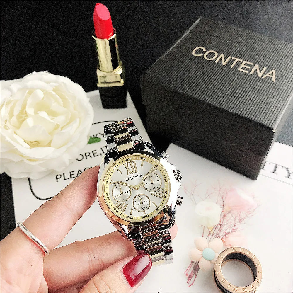 Stainless Steel Roman Numeral Watch