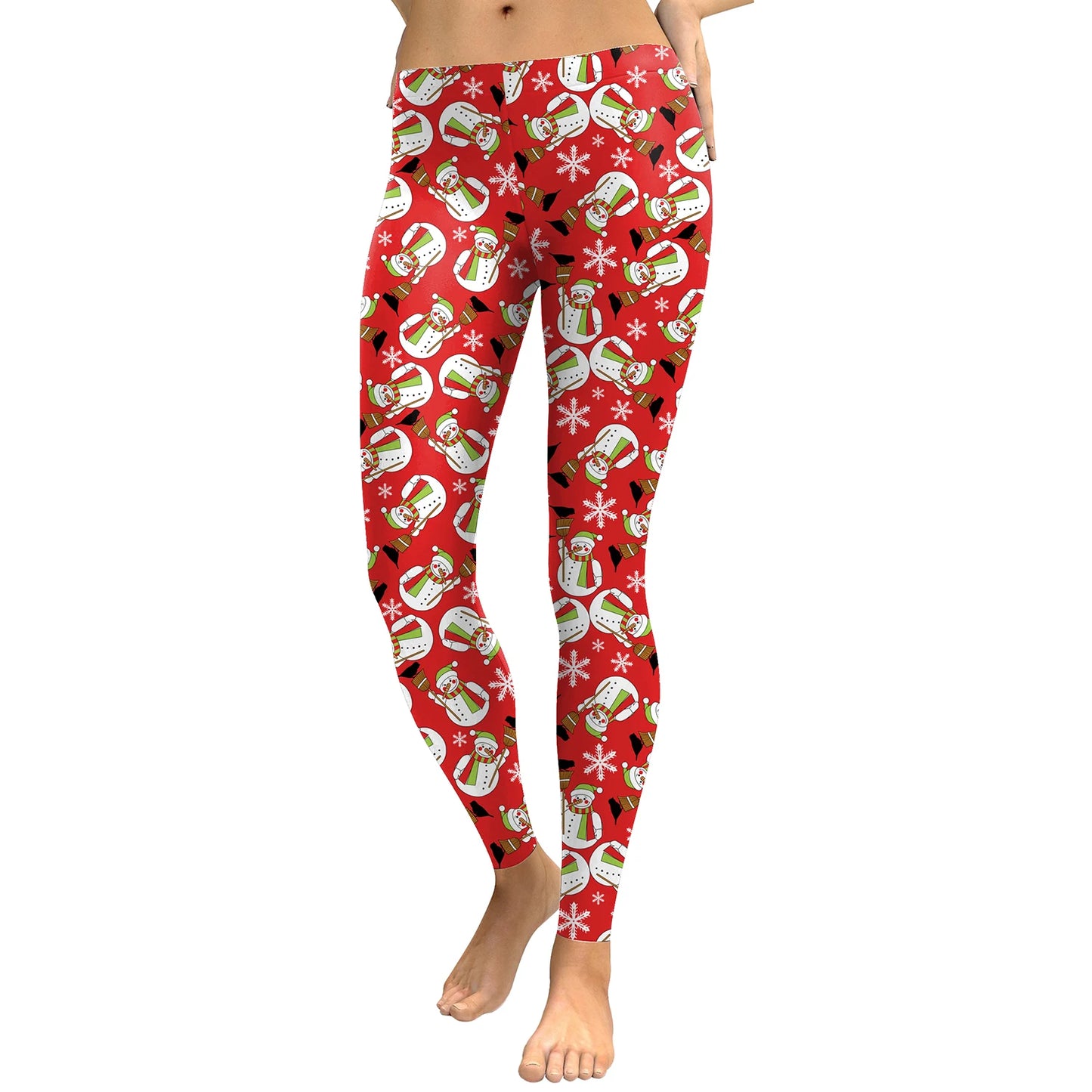 Warm Cozy Festive Christmas Knit Leggings for Women
