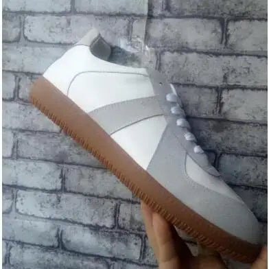 Elegant High Quality Red Leather Lace Up Low Top Running Shoes For Men