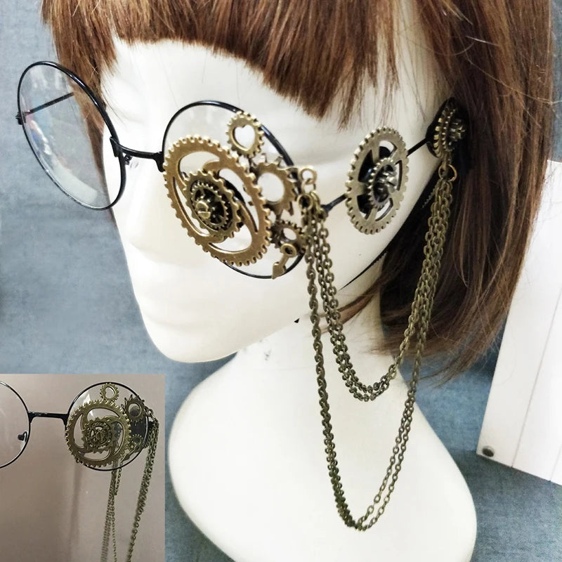 Retro Round Steampunk Fashion Glasses