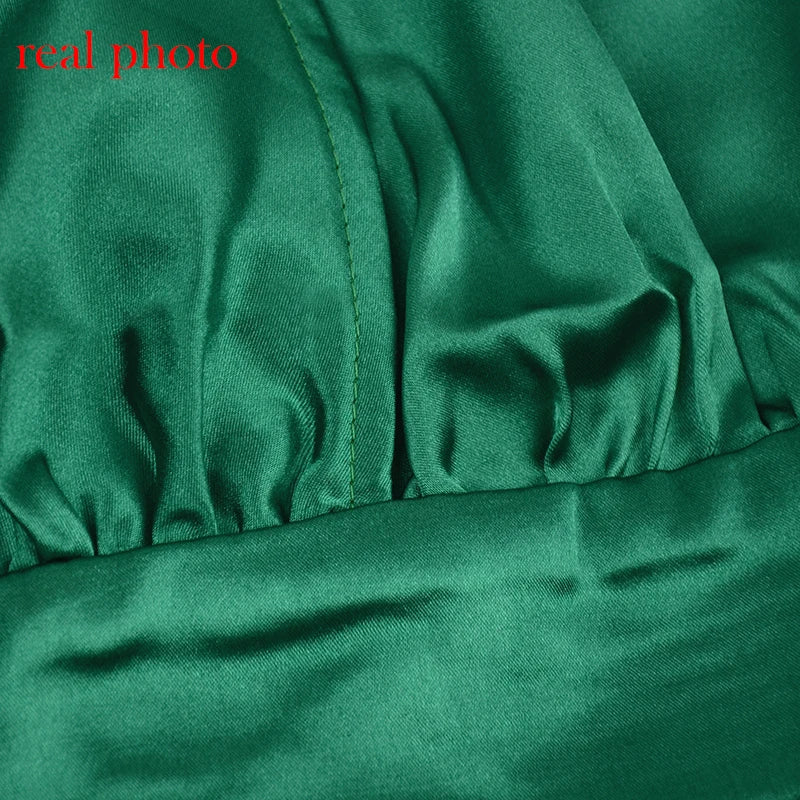 Cryptographic Satin Sexy Backless Sleeveless Party Night Club Wrap Mini Dresses Spaghetti Straps Elegant Dress Solid Vestidos