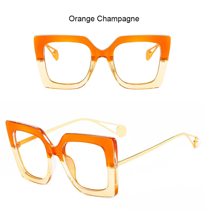 Oversized Leopard Blue Light Blocking Reading Glasses for Women