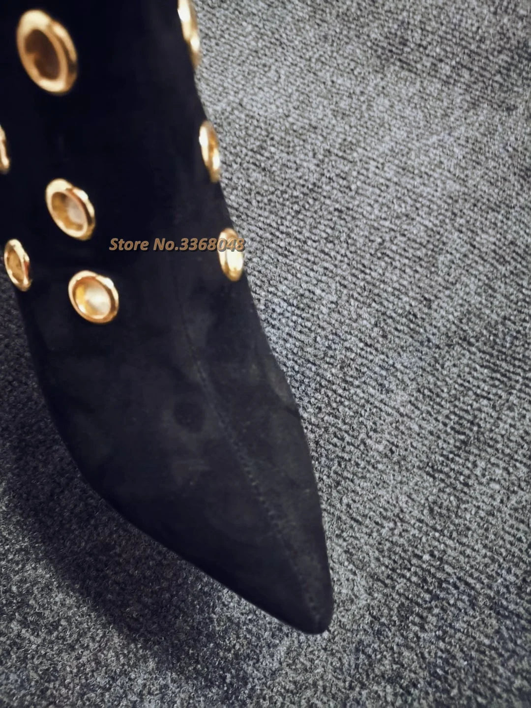 Suede Knee High with Metal Hollow Detailing Boots for Women