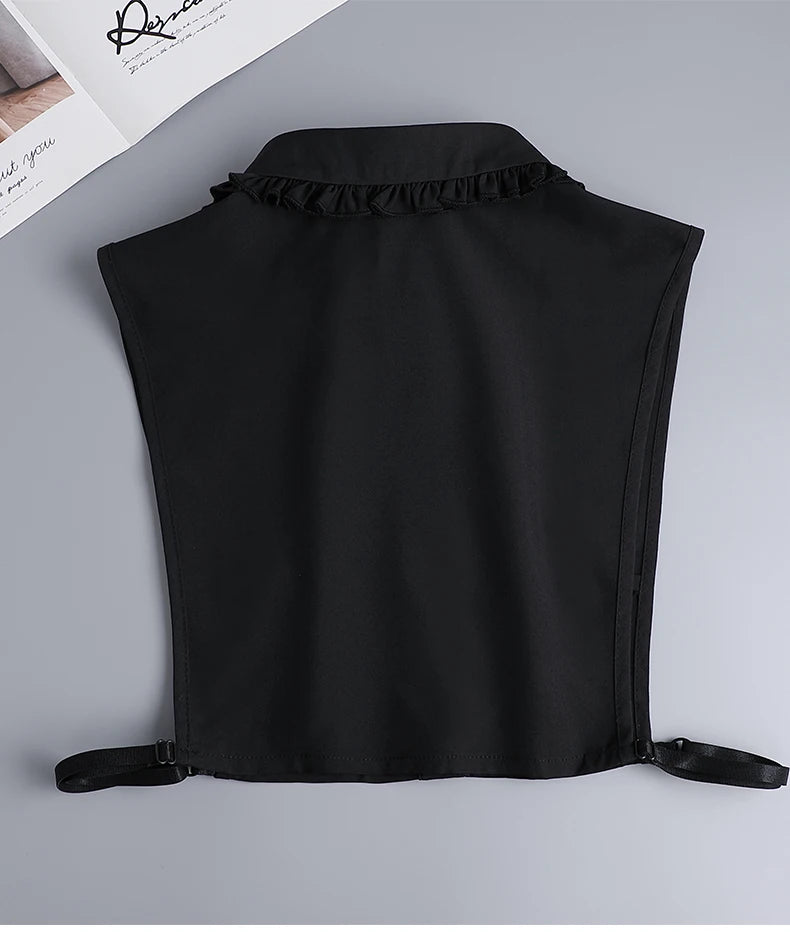 White Fake Collar Shirt Women Shawl Detachable Shirt Collar Lace False Collar Lapel Blouse Women Clothes Accessories Faux Col