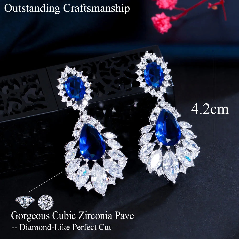 Elegant Cubic Zirconia Chandelier Drop Earrings for Women