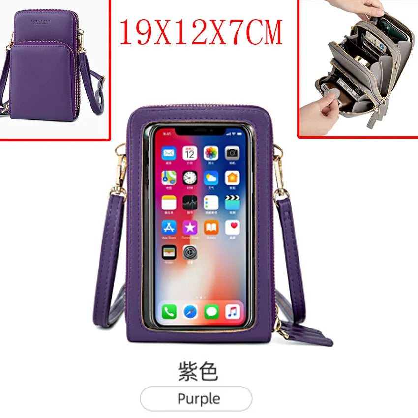 Colorful Phone Bag With Card Holder For Women Daily Use