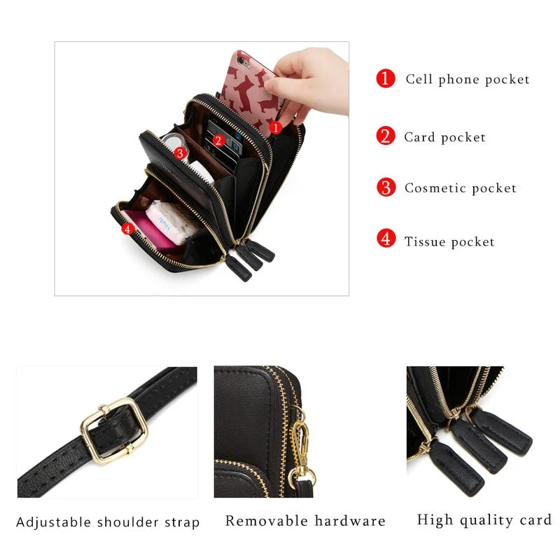 Colorful Phone Bag With Card Holder For Women Daily Use
