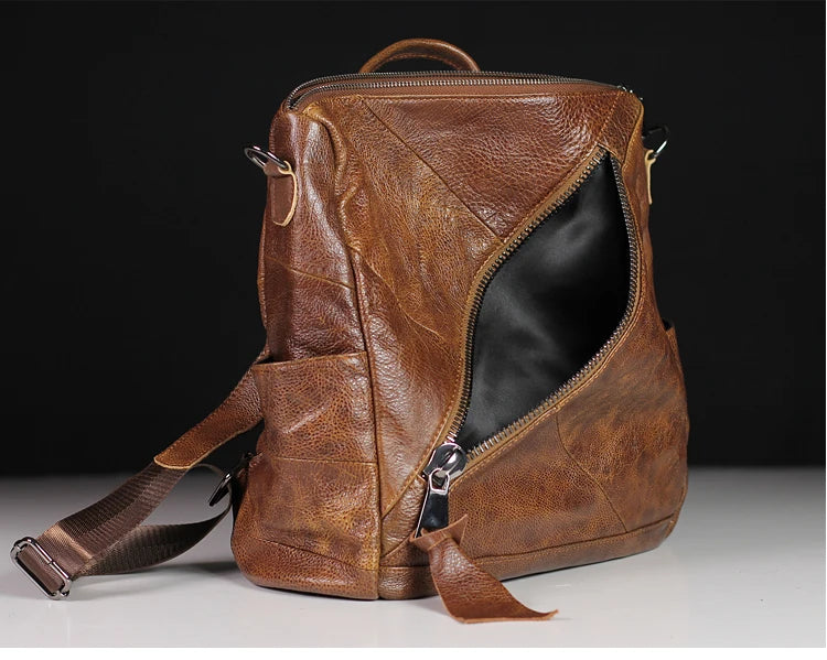 Genuine Leather Everyday Travel Backpack For Women
