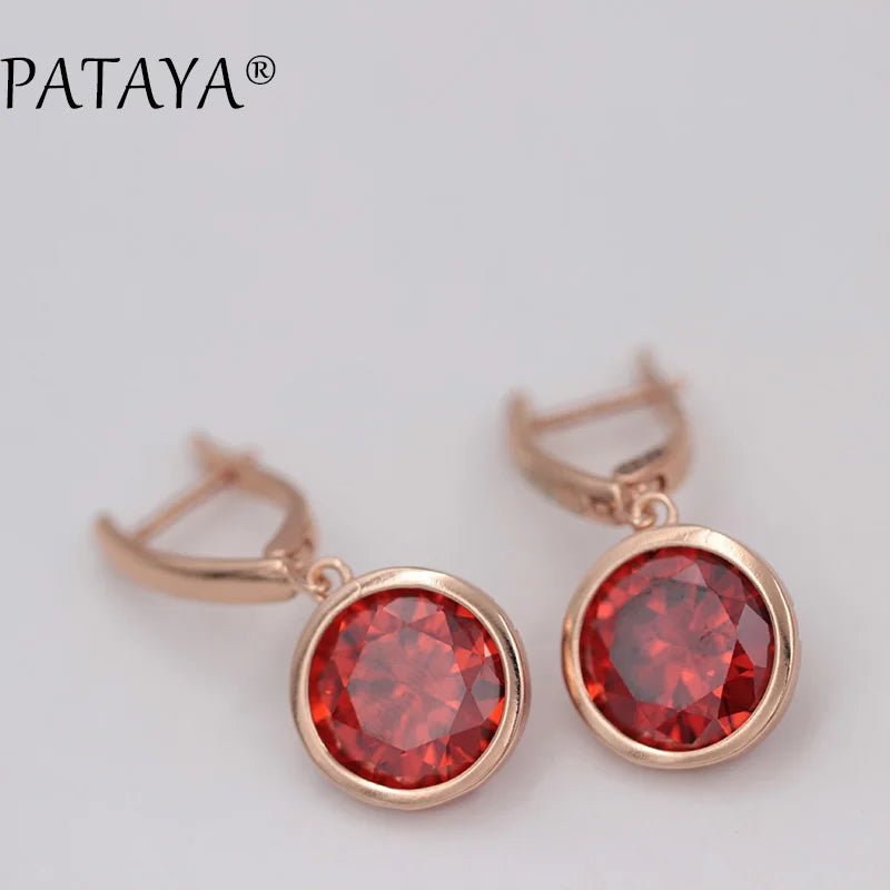 Rose Gold Cubic Zirconia Drop Earrings