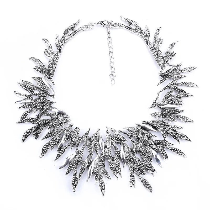 Vintage Statement Metal Collar Choker Necklace for Women