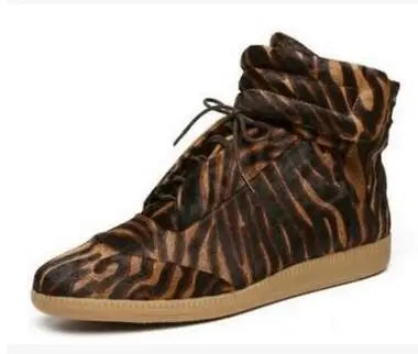 Textured Snakeskin Slip On Sneakers