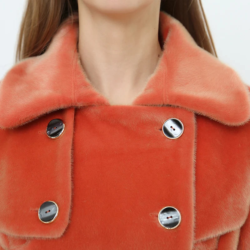 Classic Slim Fit Double Breasted Trench Coat For Women