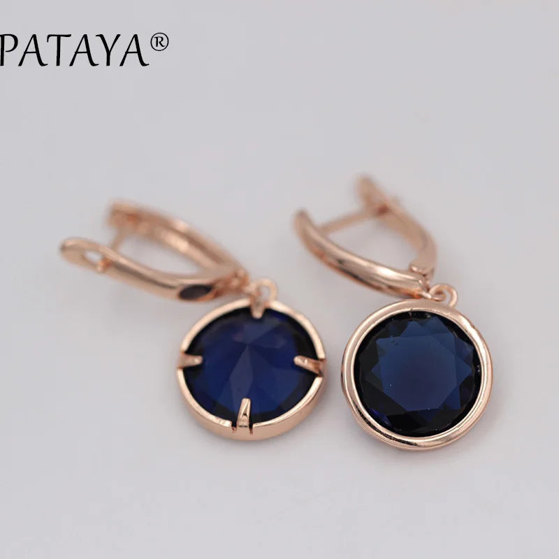 Rose Gold Cubic Zirconia Drop Earrings