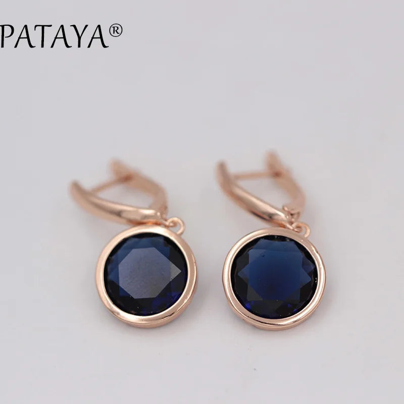 Rose Gold Cubic Zirconia Drop Earrings