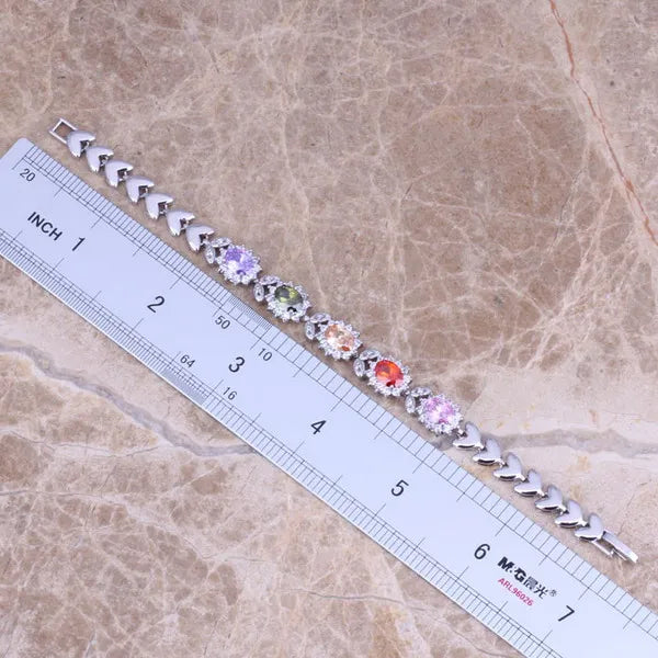 Multicolor Morganite Link Bracelet