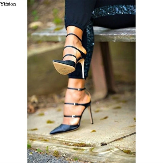 Pointed Toe Stiletto Sandals
