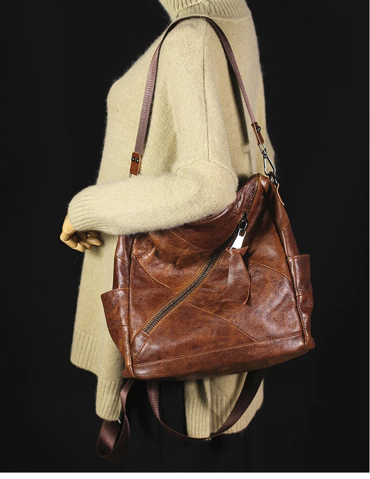 Genuine Leather Everyday Travel Backpack For Women