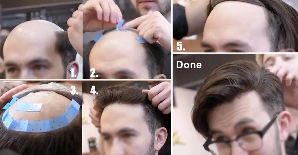 Natural Remy Hair Thin Skin Toupee Hair System for Men