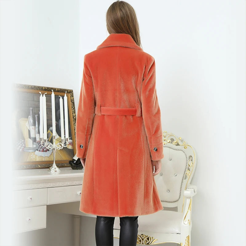 Classic Slim Fit Double Breasted Trench Coat For Women