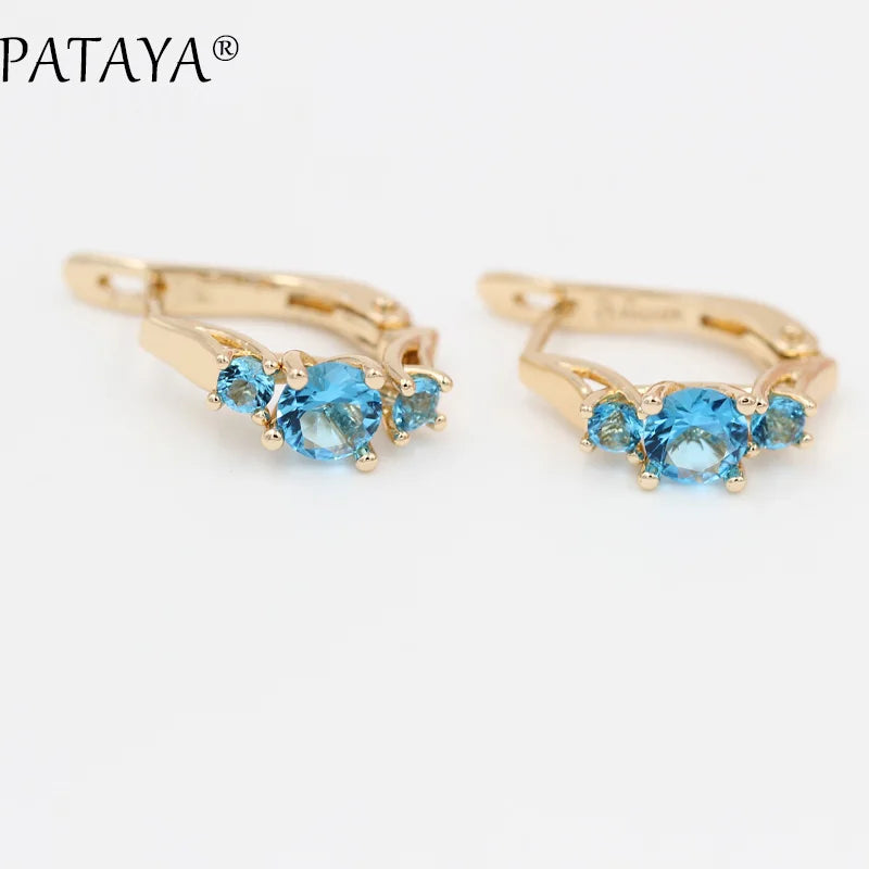 Green Cubic Zirconia Drop Earrings