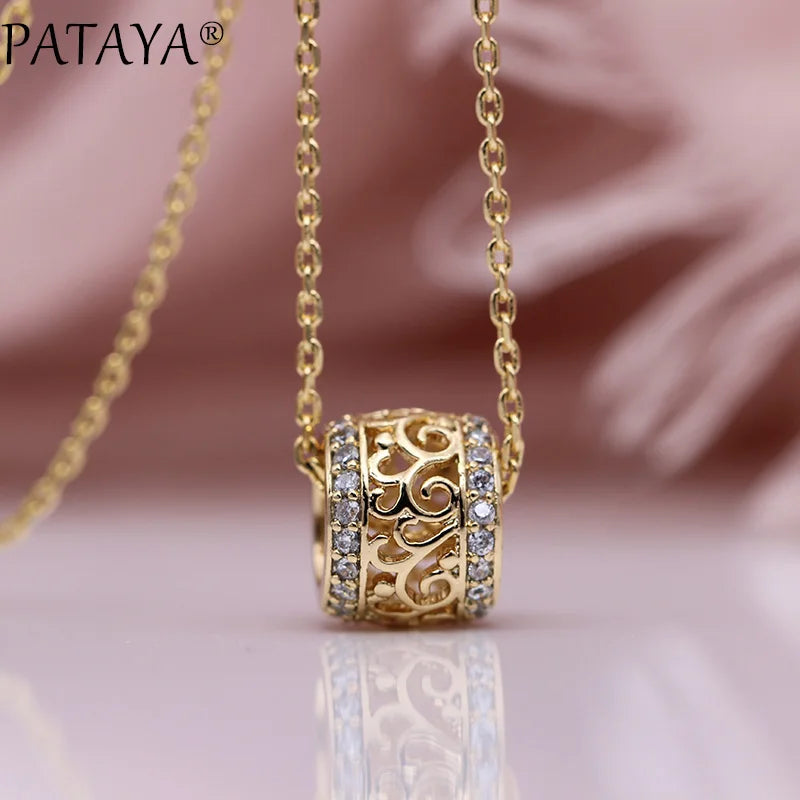 Rose Gold Zirconia Pendant Necklace