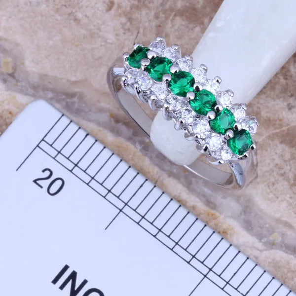 Green Cubic Zirconia Jewelry Set