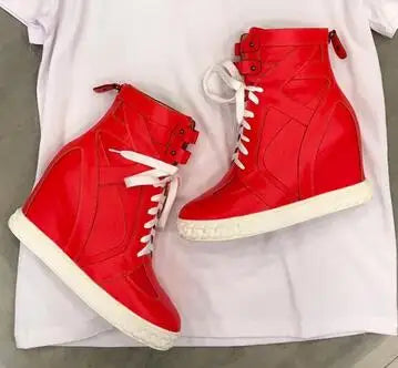 Casual Patchwork Buckle Strap Hollow Out Wedge Ankle Boots for Women
