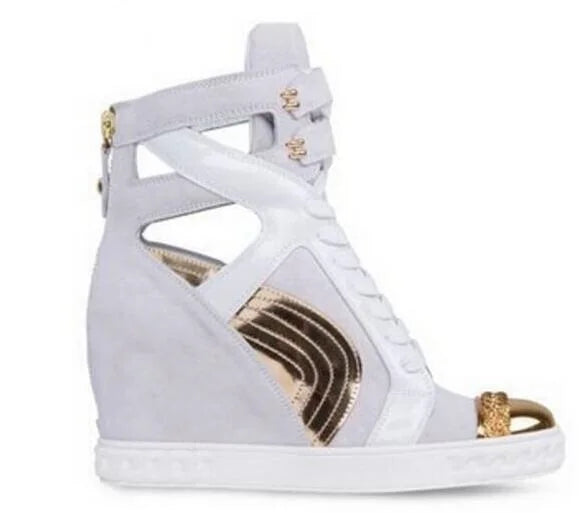 Black Suede Lace Up Ankle Boots With Gold Chain For Women