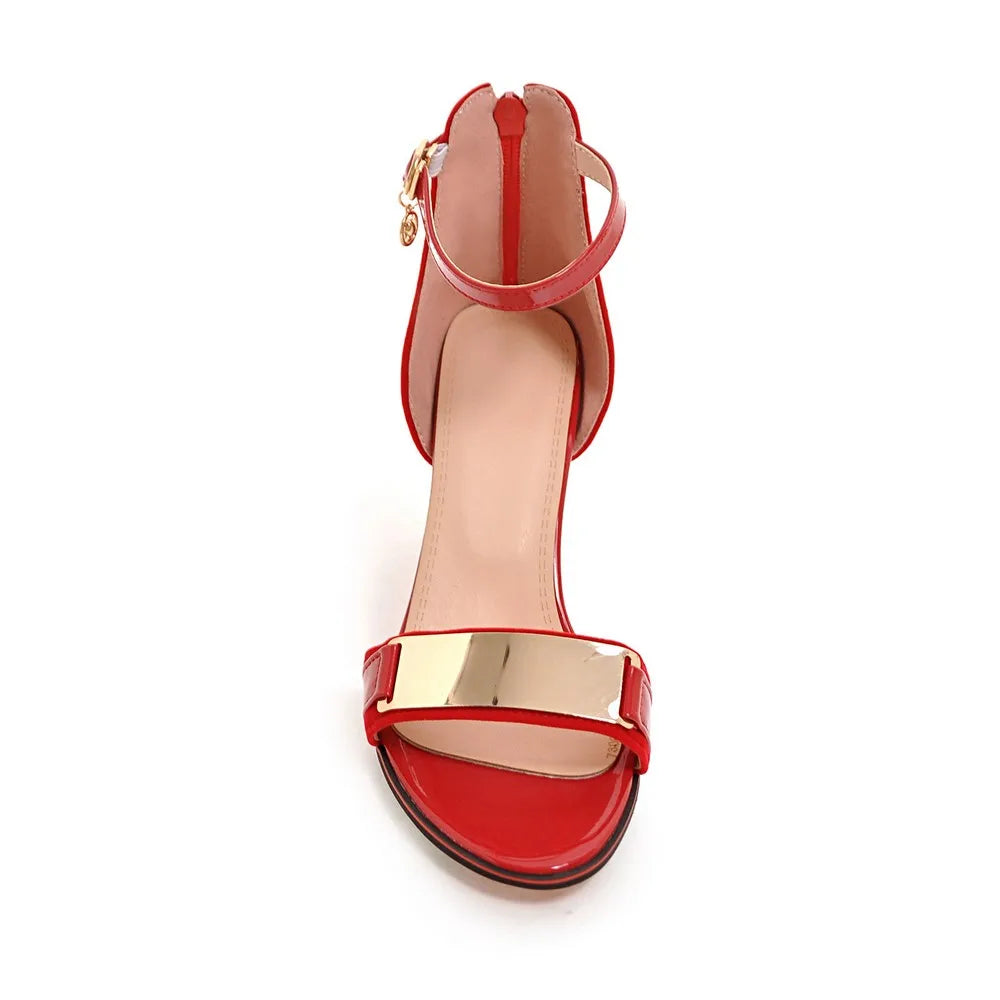 Chic Ankle Strap Block Heel Sandals