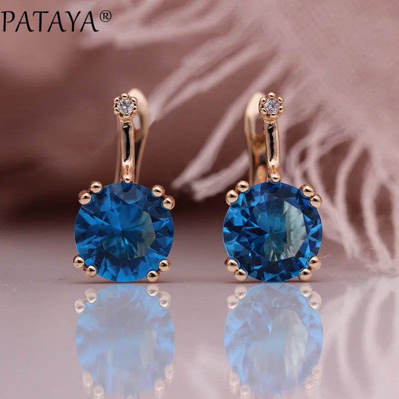 Blue Cubic Zirconia Drop Earrings