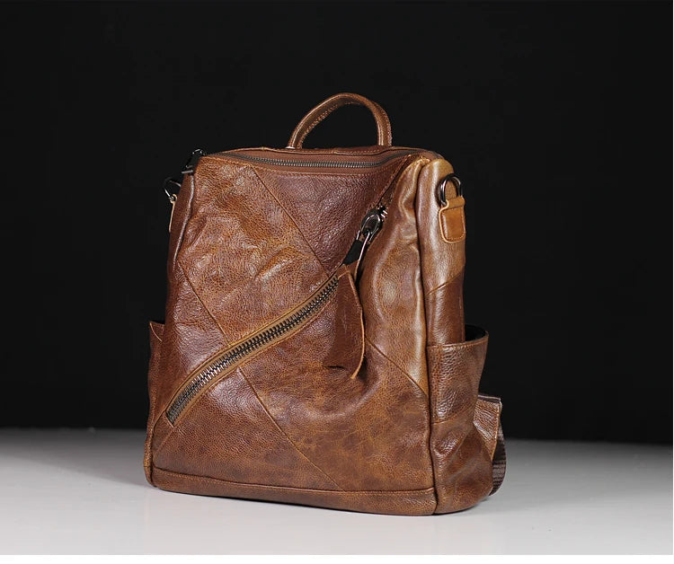Genuine Leather Everyday Travel Backpack For Women
