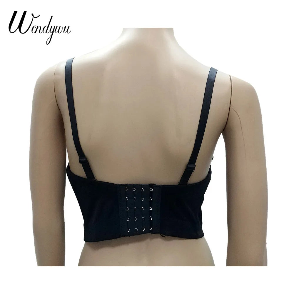 Sophisticated Sequined Black Bodycon Corset For Women
