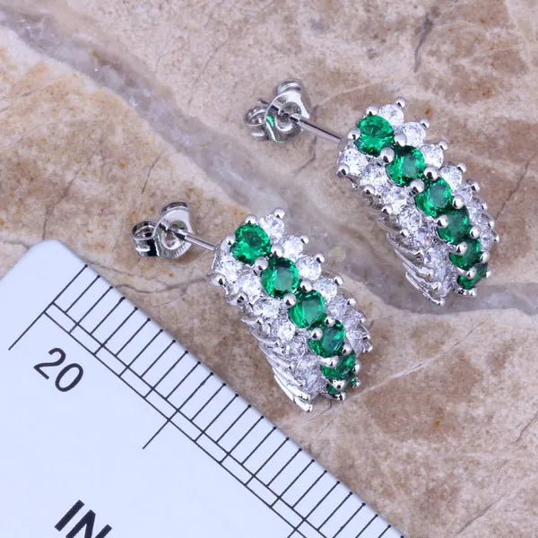 Green Cubic Zirconia Jewelry Set
