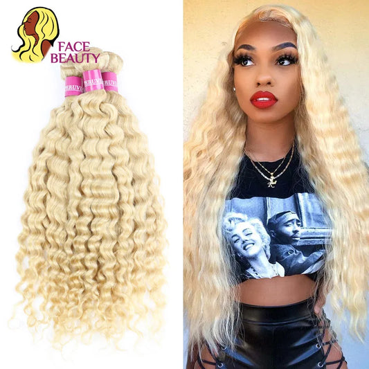 Platinum Blonde Deep Wave Bundle