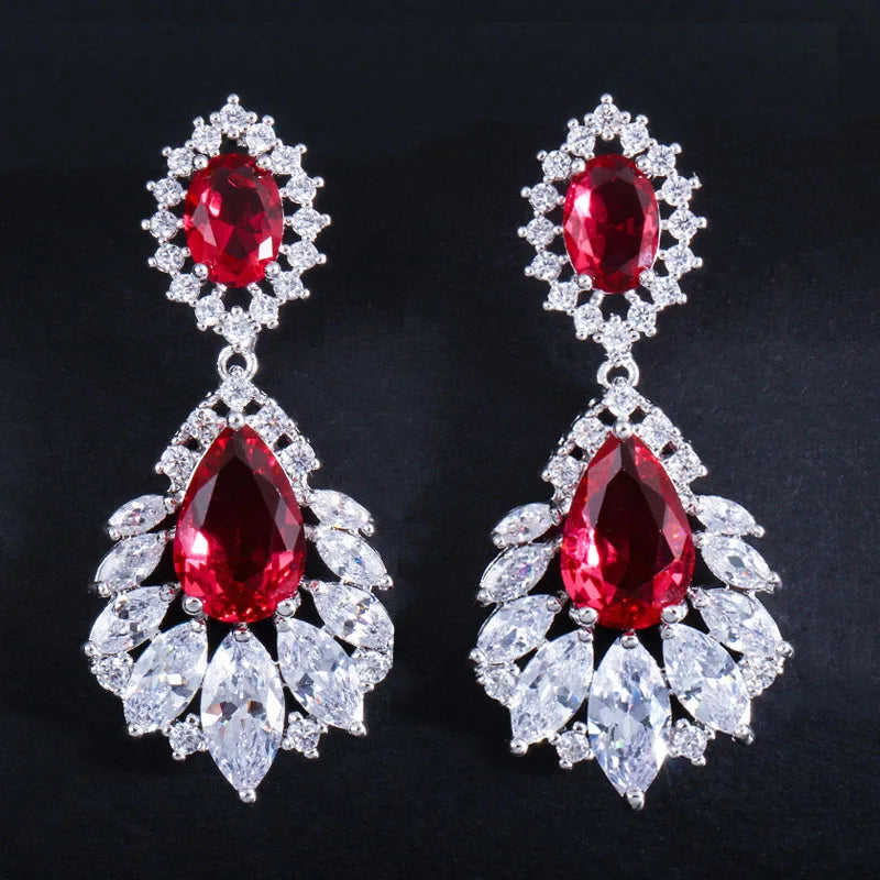 Elegant Cubic Zirconia Chandelier Drop Earrings for Women