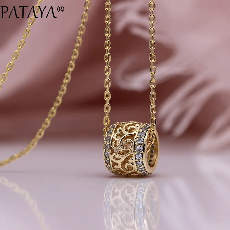 Rose Gold Zirconia Pendant Necklace